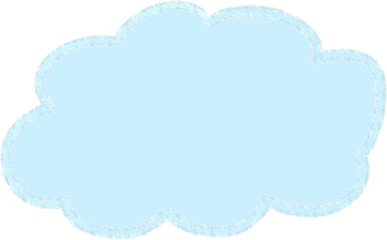 Soft Blue Cloud Illustration – Cute Pastel Cartoon Sky Element for Kids, Weather Icon, Nursery Wall Art and Digital Design