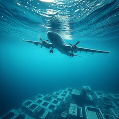 Obraz premium airplane in the sky