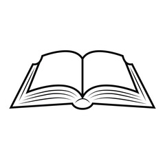Open book vector illustration for education reading and knowledge concepts isolated on white background perfect for graphic design projects