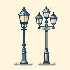 street light pole vector illustration