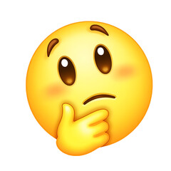 Thinking Emoji with Raised Finger