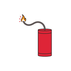 Obraz premium Dynamite with Spark Fuse