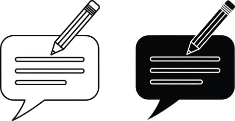 Write blog post with pencil icon vector illustration design