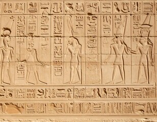 Fototapeta premium Ancient Egyptian bas-relief carvings