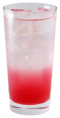 Icy Pink Cocktail in Clear Glass