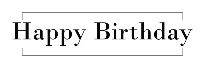 Happy Birthday text as badge, tag, icon. Celebration card, invitation, postcard, banner template. Feast textured background. Holiday lettering typography poster. Vector illustration&nbsp;EPS&nbsp;10&nbsp;.