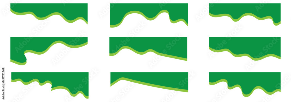Poster website diverder and seperator template. collection of dividers shape templates. modern separator he