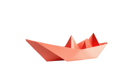 paper boat on white background