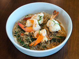 Thai Glass Noodle with Shrimp Dish