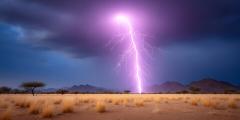 dramatic photograph of a lightning storm over a vast prairie landscape