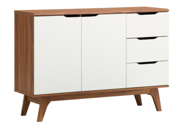 Square oak cabinet front cut out isolated transparent background