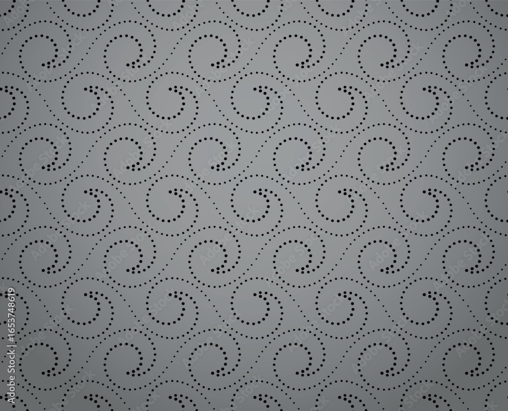 Poster the geometric pattern with wavy lines. seamless vector background. gray and black texture. simple la