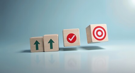 Obraz premium Achieve Your Goals Strategic Planning Success Visualization