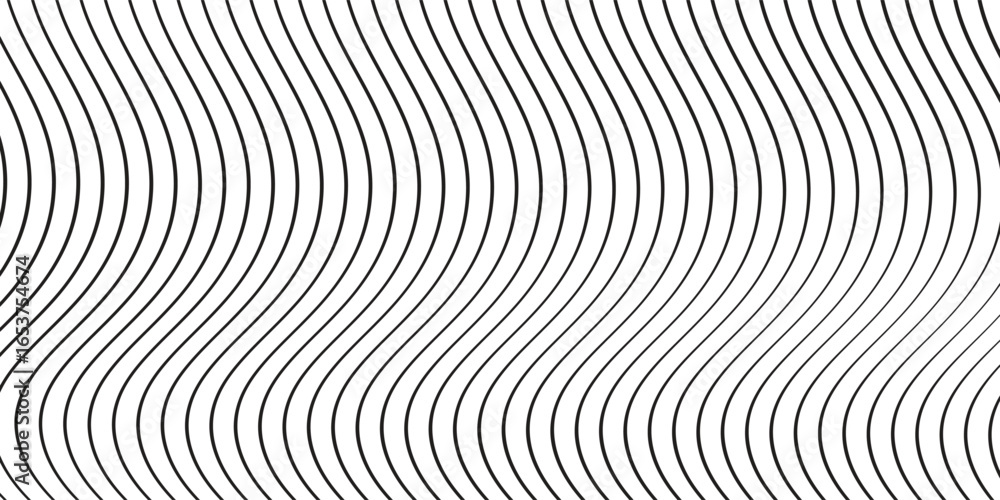 Poster modern vector seamless pattern. abstract diagonal striped texture. modern moire monochrome backgroun