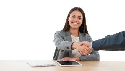 Successful collaboration between business woman and partner with optimistic future ahead of them