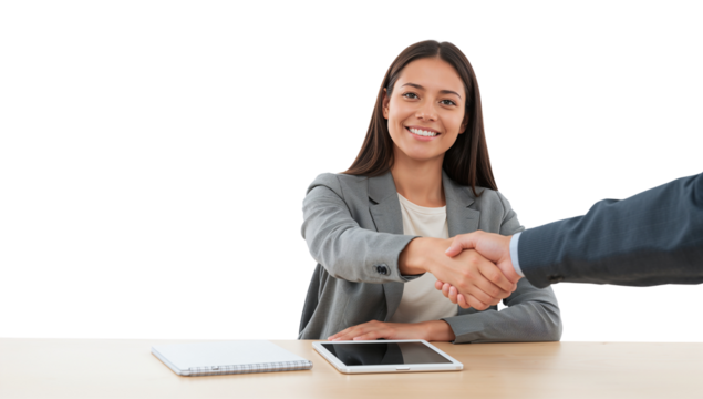 Successful collaboration between business woman and partner with optimistic future ahead of them - Powered by Adobe