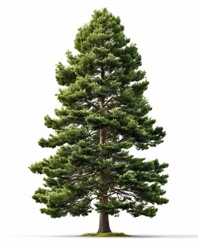 Pine tree isolated on white background