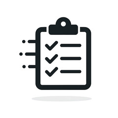 Vector of checklist fast move. Symbol of regulation