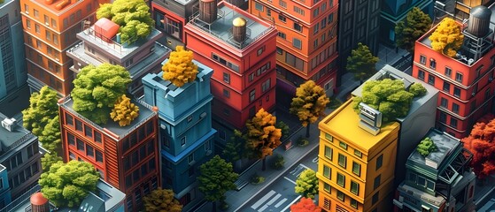 colorful houses in the city