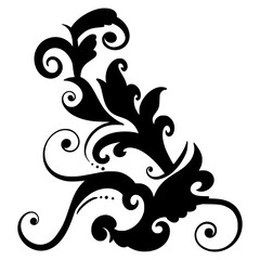 Batik Ornamental Element Decoration Layout