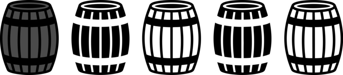 Vector illustration of wooden barrel cask for wine or beer
