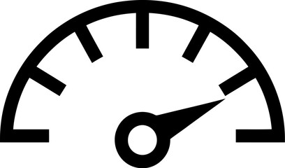 Speedometer gauge vector icon performance measurement tool