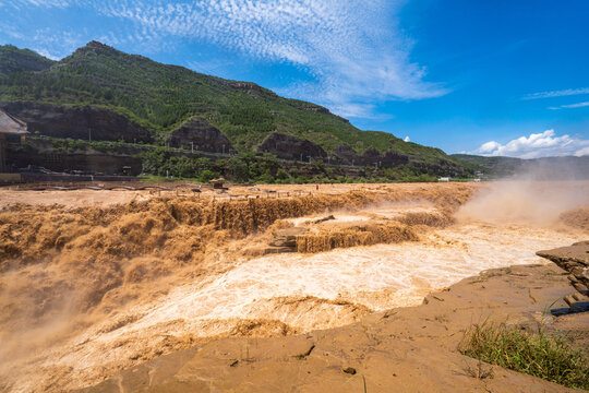 Hukou Waterfall on the Yellow River in Shanxi, China
