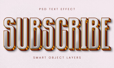 subscribe text effect design 
