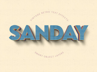 sunday photoshop text effect design 