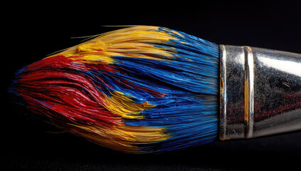 Fototapeta premium Chromatic Convergence - Neo-Pixel Brushstroke