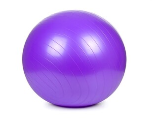 Purple exercise ball, studio shot