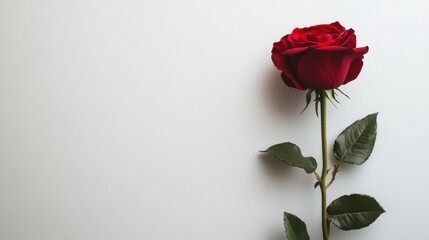 Obraz premium Elegant rose displayed indoors against a plain background