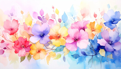 Organic watercolor texture background, soft flowing colors, artistic and calming aes