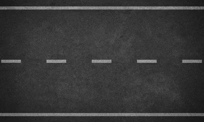Asphalt road with white lane marking top view. © releon8211