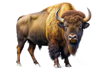 Majestic bison standing proudly against a dark background