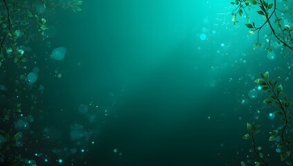 Seamless Abstract Eco-Tech Background with Emerald to Turquoise Gradient