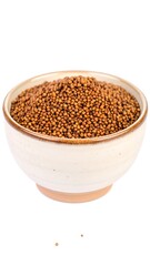 Bowl of brown seeds