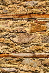 Colorful stone wall background close up view