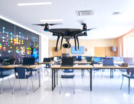 Drone in a classroom