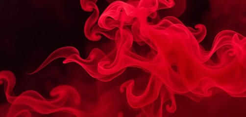 Crimson abstract smoke swirls, dynamic motion, dark backdrop,  abstract art,  scarlet