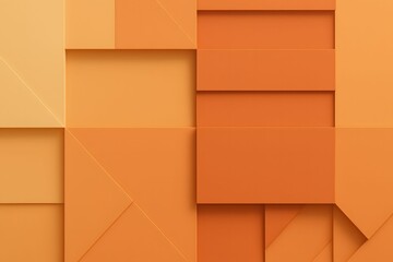 Modern Geometric Abstract Background with Warm Orange Monochrome Tones