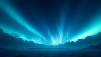 Northern Lights in Vibrant Green and Purple Over Starry Arctic Wilderness