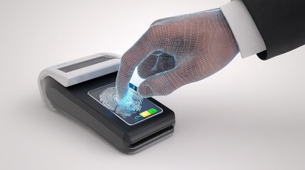 Fingerprint scanning on a payment terminal for secure transaction process