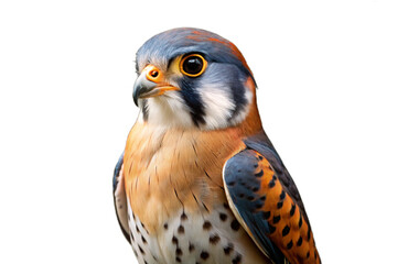 Fototapeta premium Close up portrait of a majestic american kestrel bird of prey