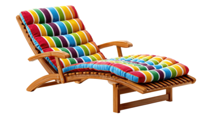Lounger: A vibrantly colored, inviting lounger invites relaxation and leisure. The intricate design adds both comfort and flair. Its presence evokes peaceful moments and the essence of rejuvenation.