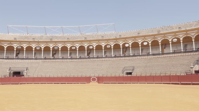Empty Plaza de Toros de la Real Maestranza de Caballer&iacute;a In Sevilla