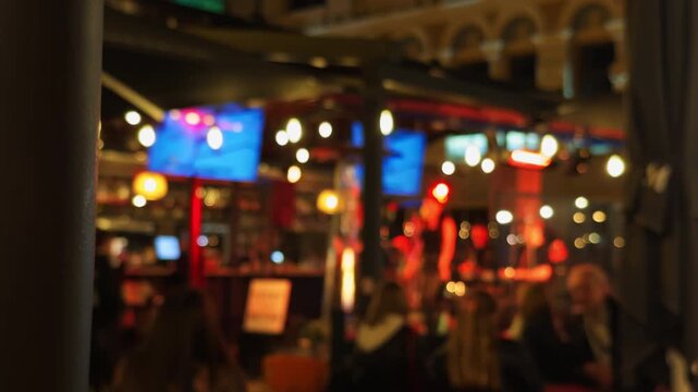 Experience a vibrant nightlife scene in a bustling venue filled with live music and a lively atmosphere