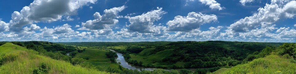 Iowa Sky. Summer 2020 Landscape View at Horseshoe Bend State Park