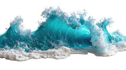 Ocean Majesty: A breathtaking view of the ocean's powerful waves crashing, showcasing the raw energy and beauty of the sea. The image is perfect for capturing the essence of marine, nature.