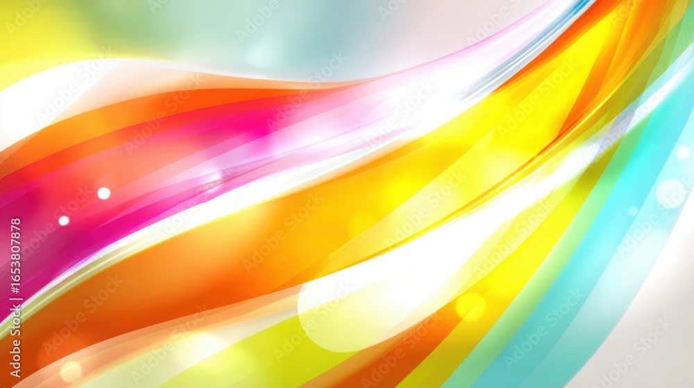 Poster bright swirls of color flow dynamically across the canvas, showcasing a vivid blend of hues that evo